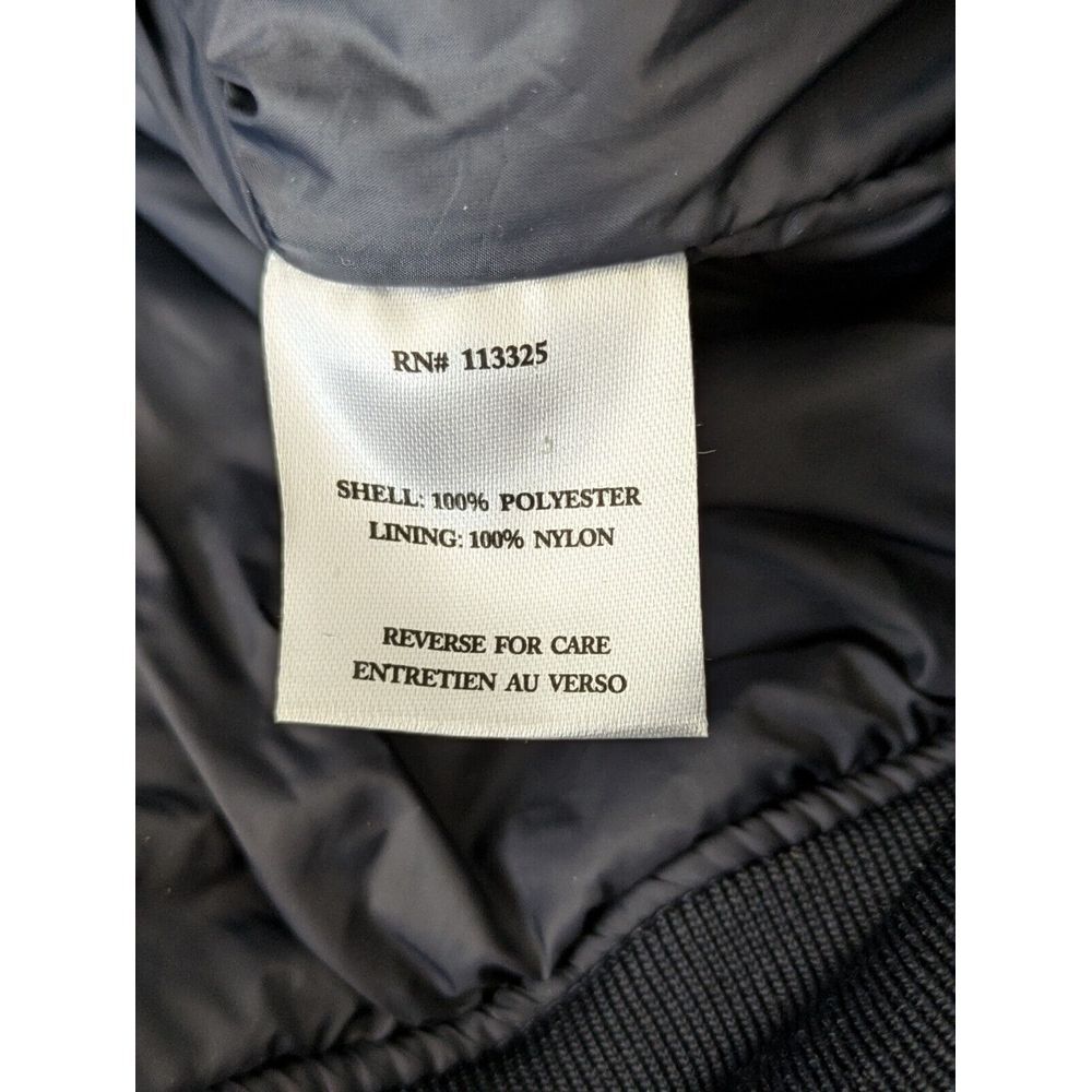 Hyden Yoo Mens XL Classic Bomber Jacket Full Zip Black Long Sleeve - Picture 4 of 7